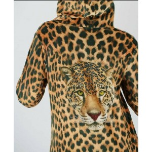 Stone detailed suit with tiger image